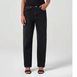AGOLDE Black 90’s Mid Rise Straight Jeans 25 100% cotton 29” inseam